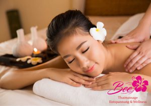 Asian woman having massage